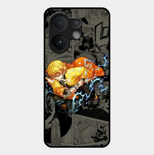 Zenitsu Manga Glass Case Cover For Vivo