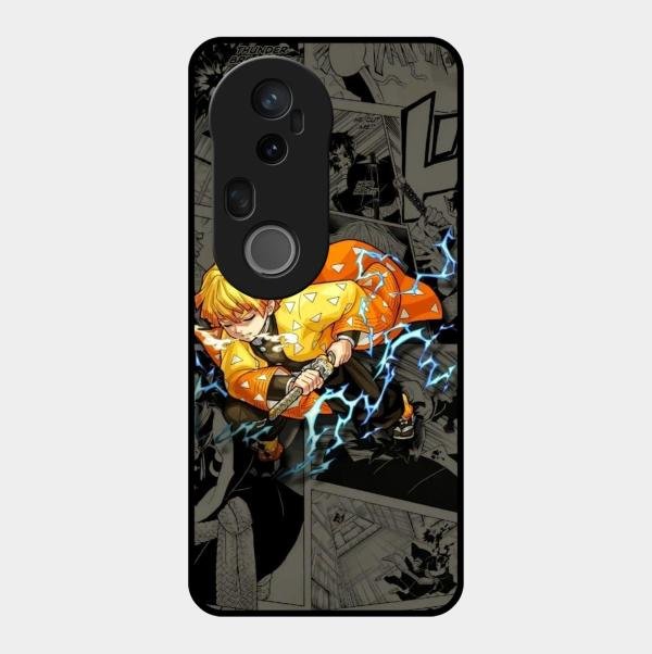 Zenitsu Manga Glass Case Cover For Vivo