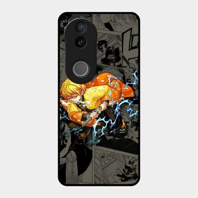 Zenitsu Manga Glass Case Cover For Vivo
