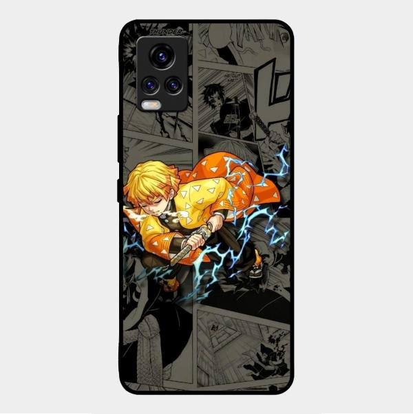 Zenitsu Manga Glass Case Cover For Vivo