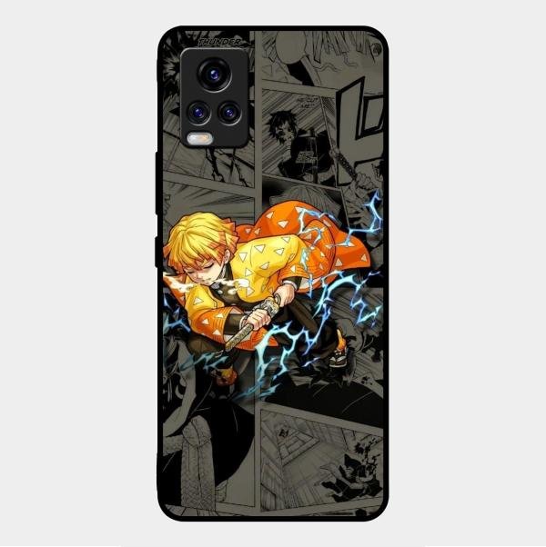 Zenitsu Manga Glass Case Cover For Vivo