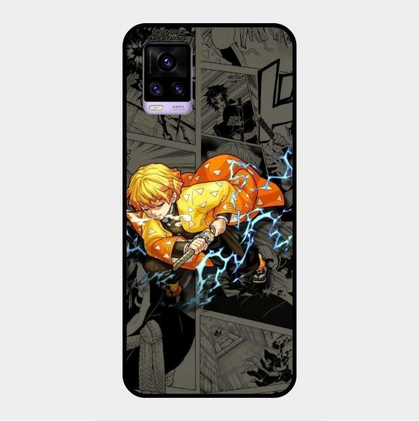 Zenitsu Manga Glass Case Cover For Vivo V20