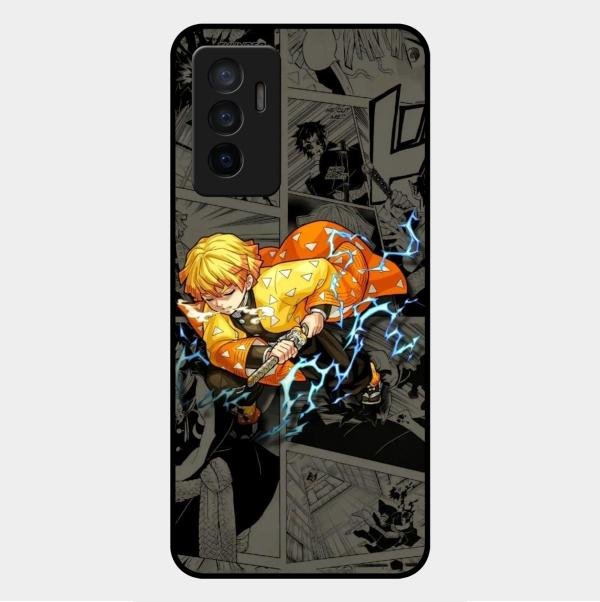 Zenitsu Manga Glass Case Cover For Vivo