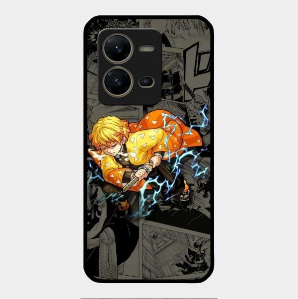 Zenitsu Manga Glass Case Cover For Vivo