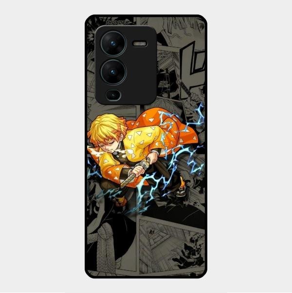 Zenitsu Manga Glass Case Cover For Vivo