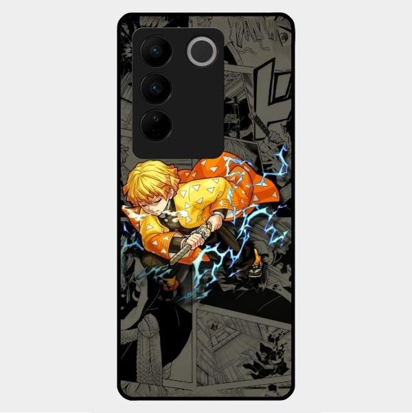 Zenitsu Manga Glass Case Cover For Vivo