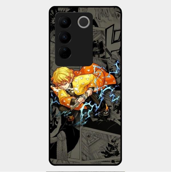 Zenitsu Manga Glass Case Cover For Vivo