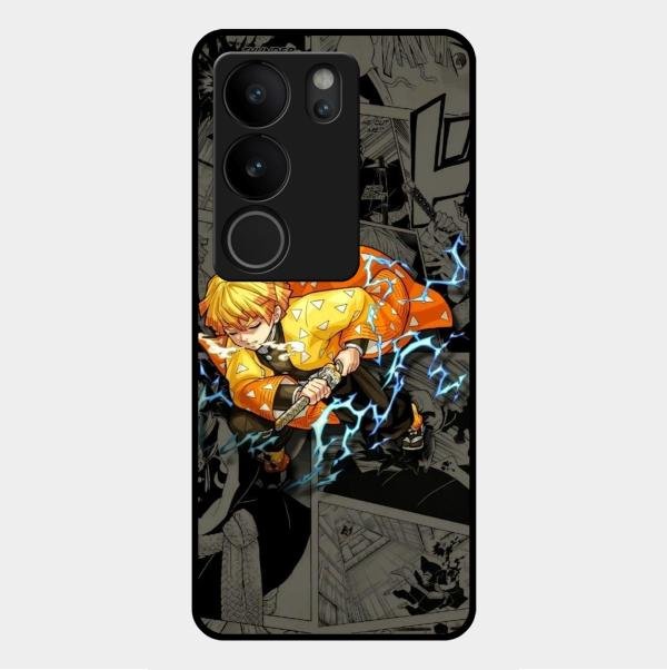 Zenitsu Manga Glass Case Cover For Vivo