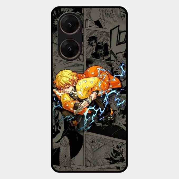 Zenitsu Manga Glass Case Cover For Vivo