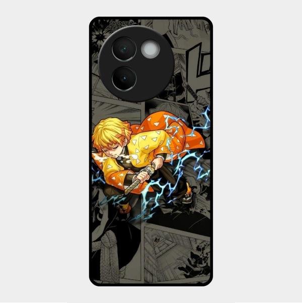 Zenitsu Manga Glass Case Cover For Vivo