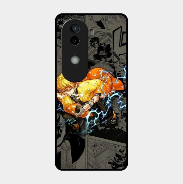 Zenitsu Manga Glass Case Cover For Vivo V40E 5G