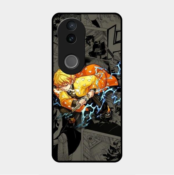 Zenitsu Manga Glass Case Cover For Vivo