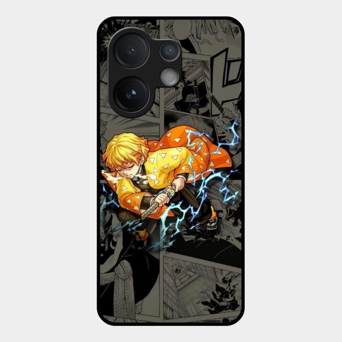 Zenitsu Manga Glass Case Cover For Vivo