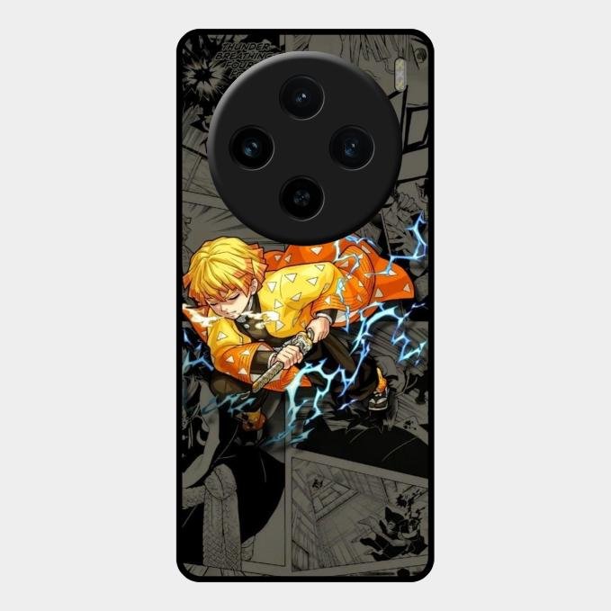 Zenitsu Manga Glass Case Cover For Vivo
