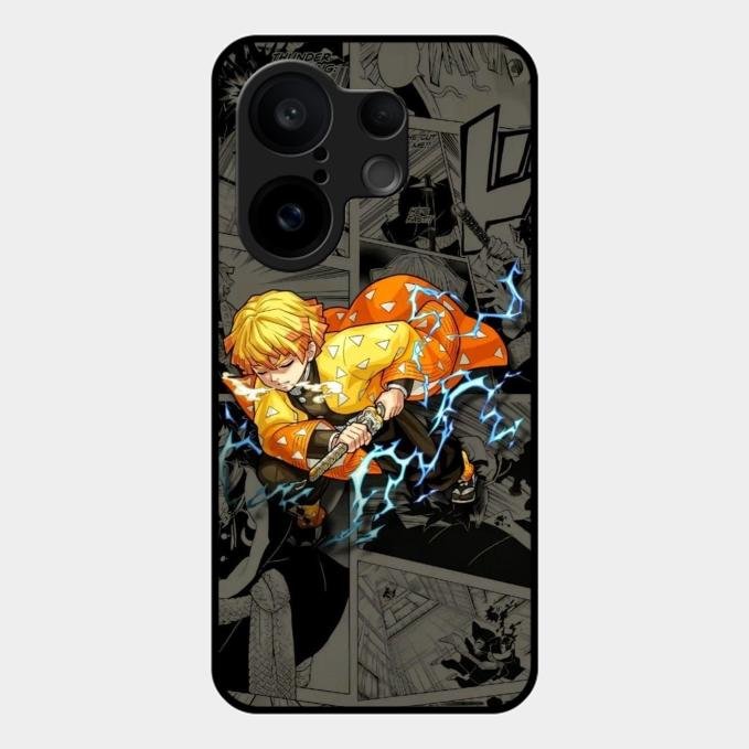 Zenitsu Manga Glass Case Cover For Vivo