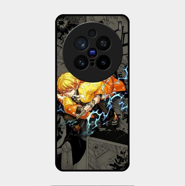 Zenitsu Manga Glass Case Cover For Vivo