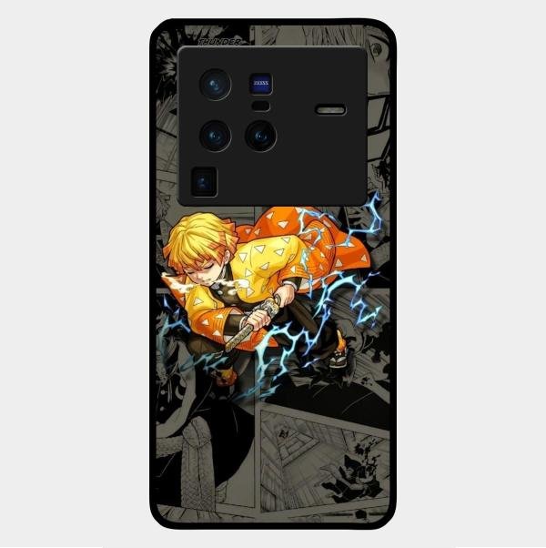 Zenitsu Manga Glass Case Cover For Vivo