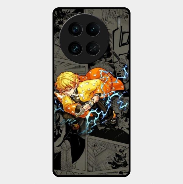 Zenitsu Manga Glass Case Cover For Vivo
