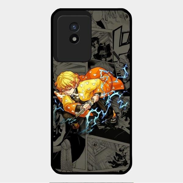 Zenitsu Manga Glass Case Cover For Vivo Y02T