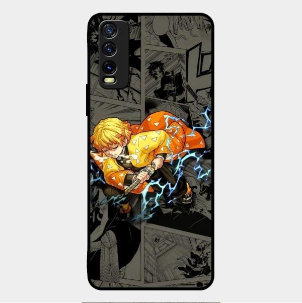 Zenitsu Manga Glass Case Cover For Vivo Y12G