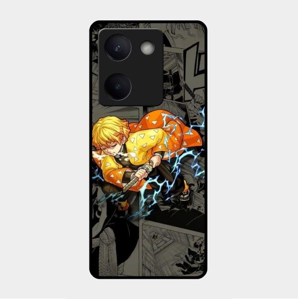 Zenitsu Manga Glass Case Cover For Vivo