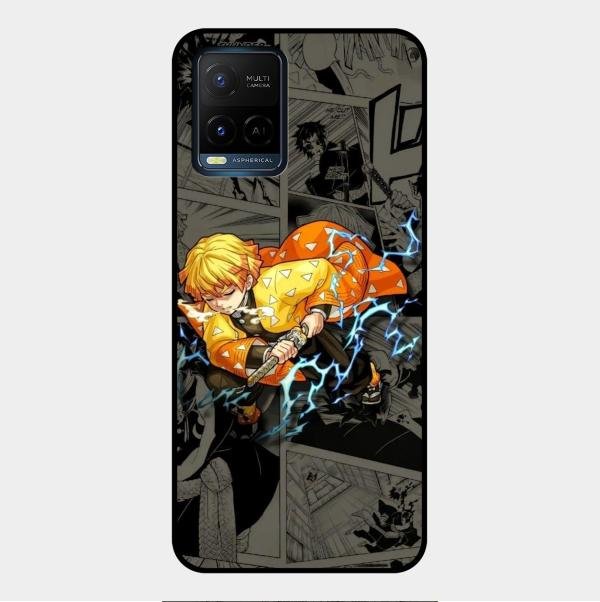 Zenitsu Manga Glass Case Cover For Vivo