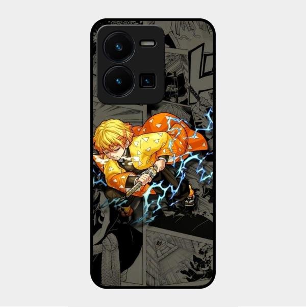 Zenitsu Manga Glass Case Cover For Vivo Y35