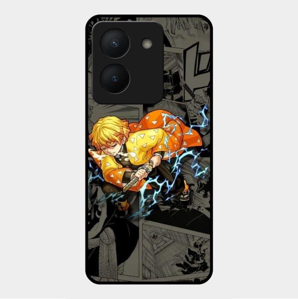 Zenitsu Manga Glass Case Cover For Vivo