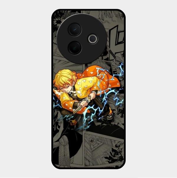 Zenitsu Manga Glass Case Cover For Vivo