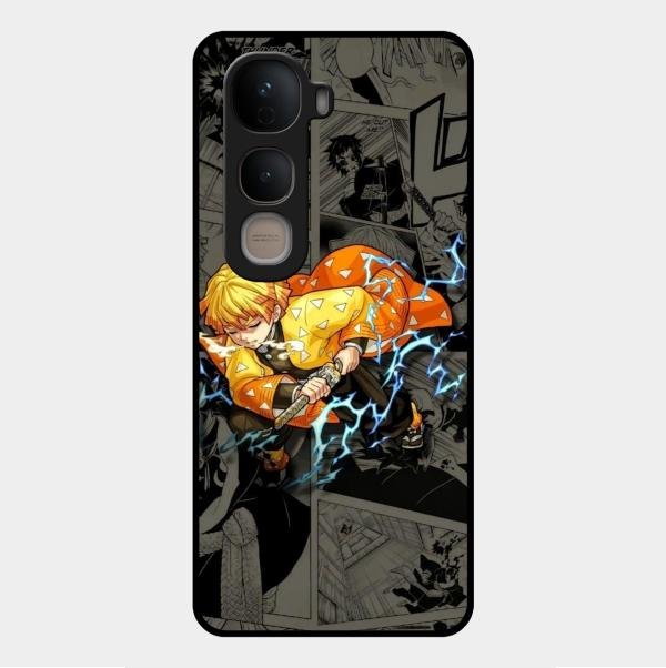 Zenitsu Manga Glass Case Cover For Vivo