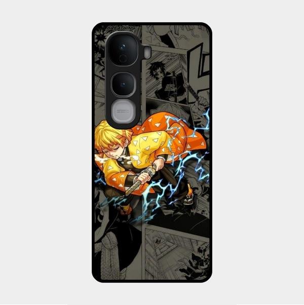 Zenitsu Manga Glass Case Cover For Vivo