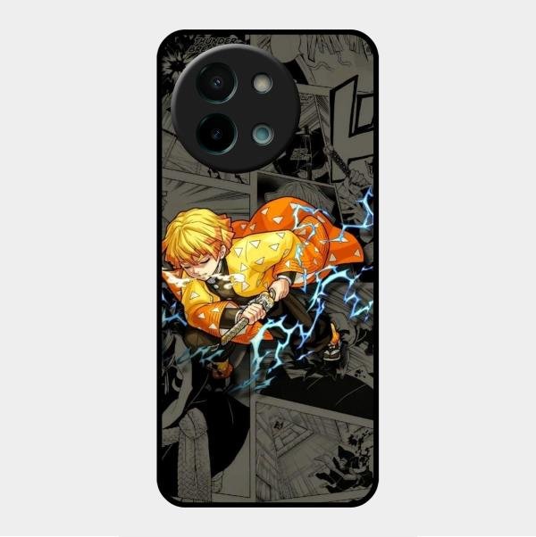 Zenitsu Manga Glass Case Cover For Vivo