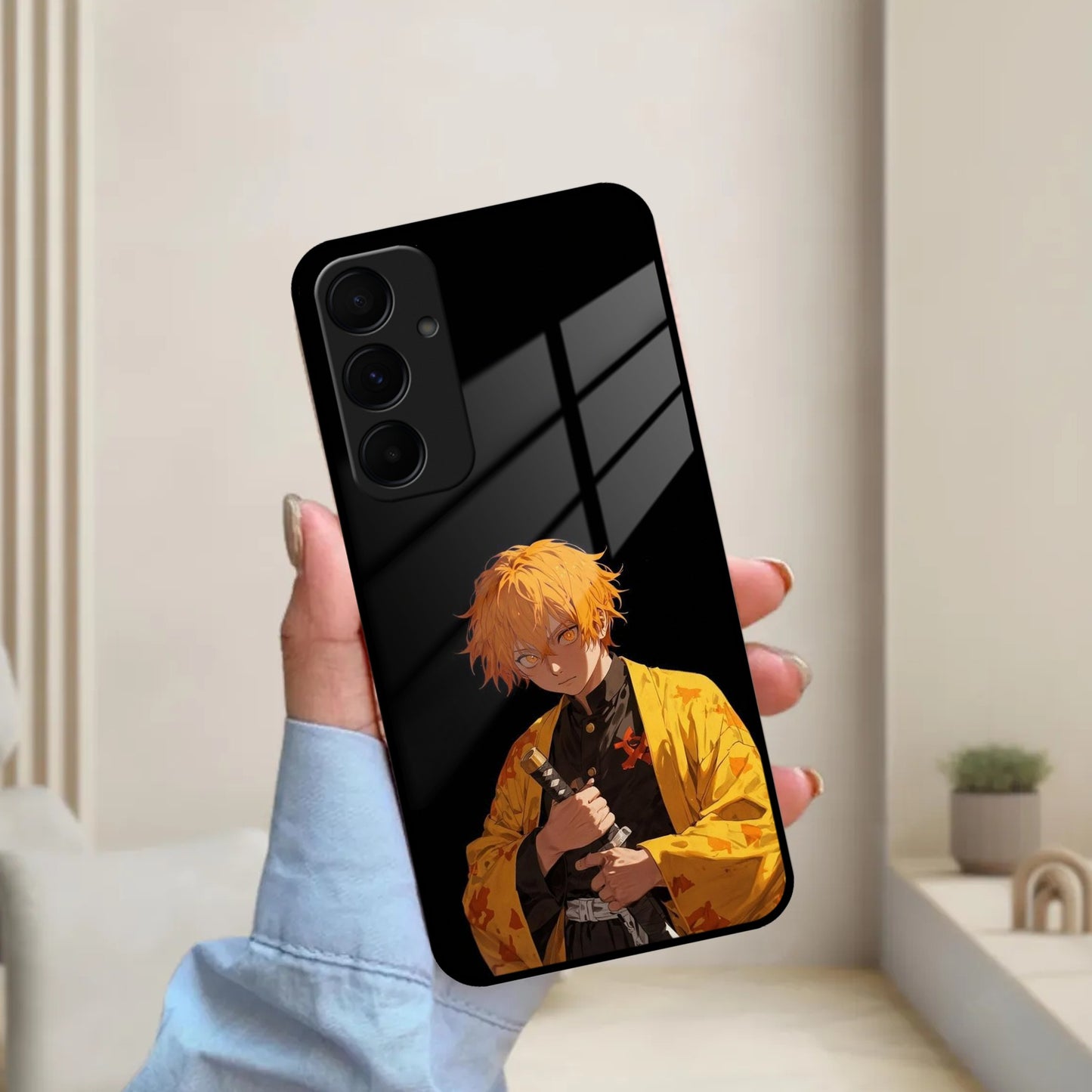 Zenitsu Storm Glass Case Cover For Samsung