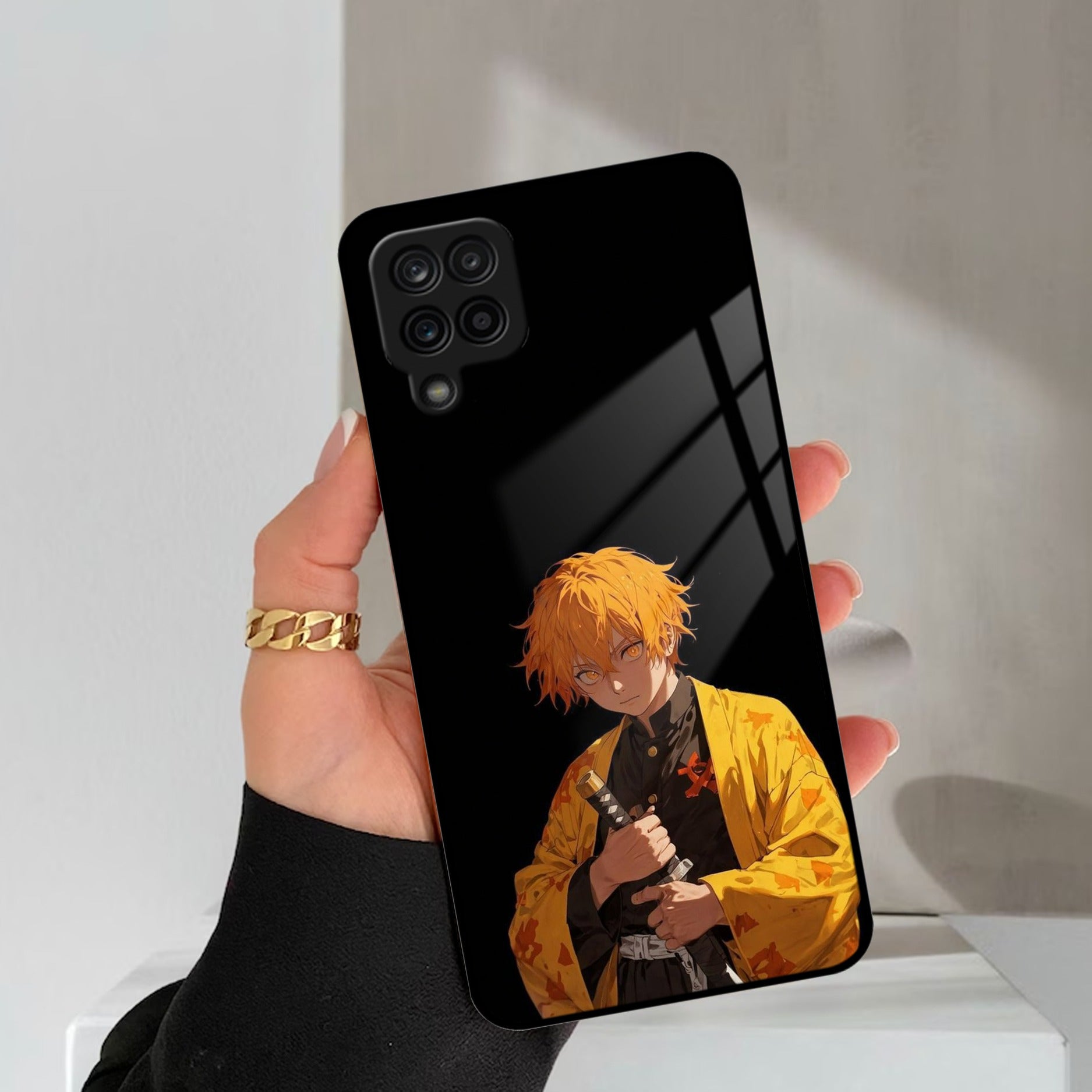 Zenitsu Storm Glass Case Cover For Samsung Galaxy A42 5G