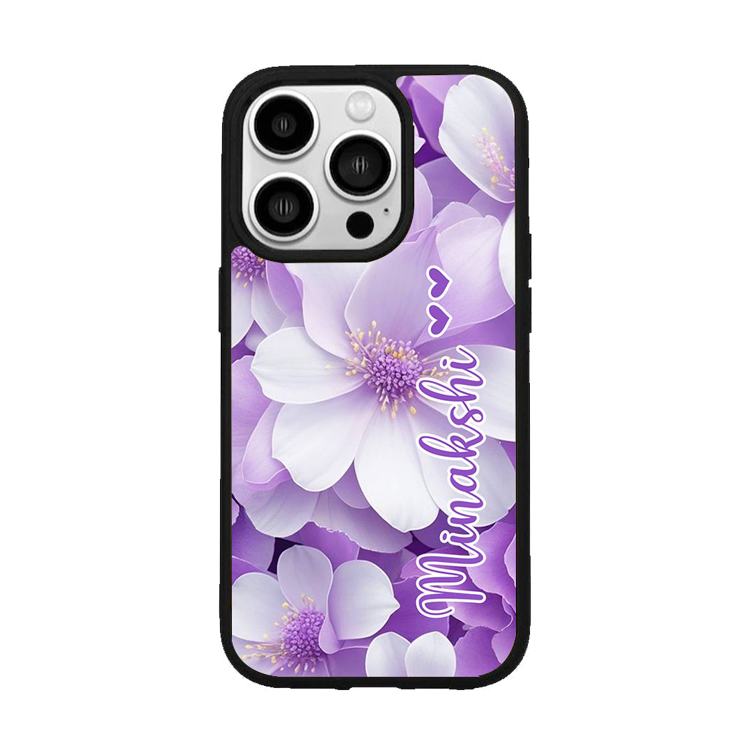 Awesome Purple Floral Glossy Customised Metal Case Cover For iPhone ShopOnCliQ