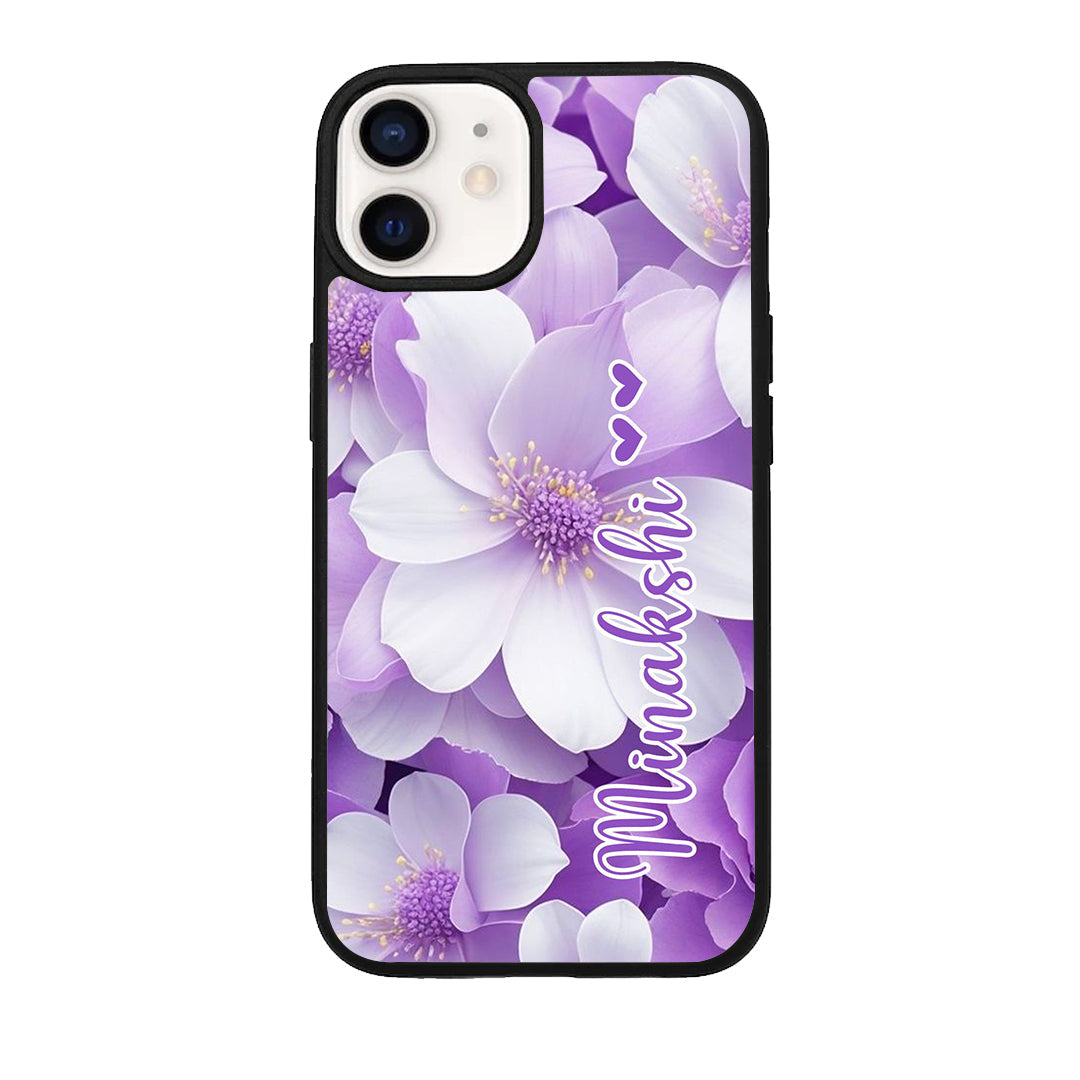 Awesome Purple Floral Glossy Customised Metal Case Cover For iPhone ShopOnCliQ