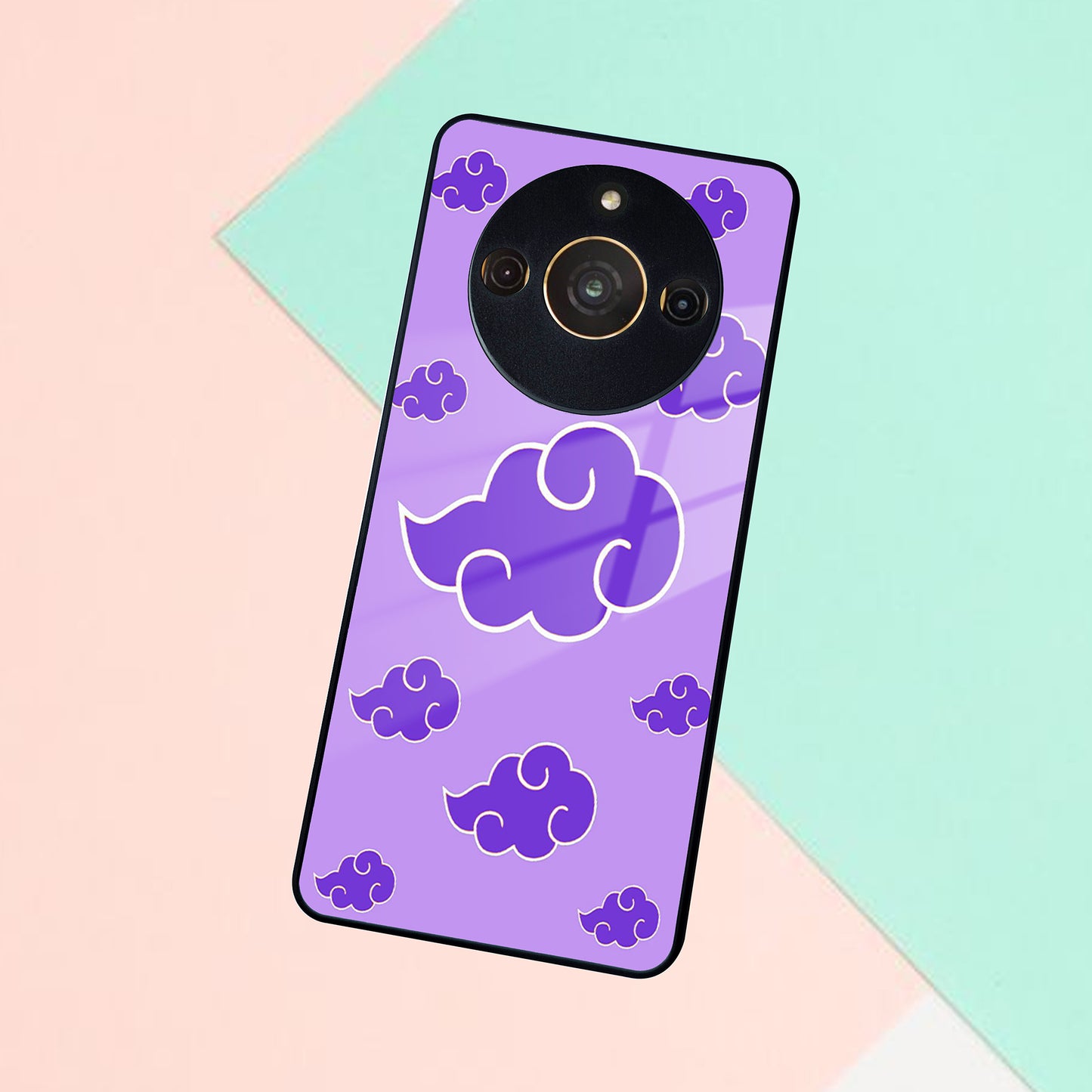 Purple Cloud Mobile Glass Phone Case Cover For Realme/Narzo