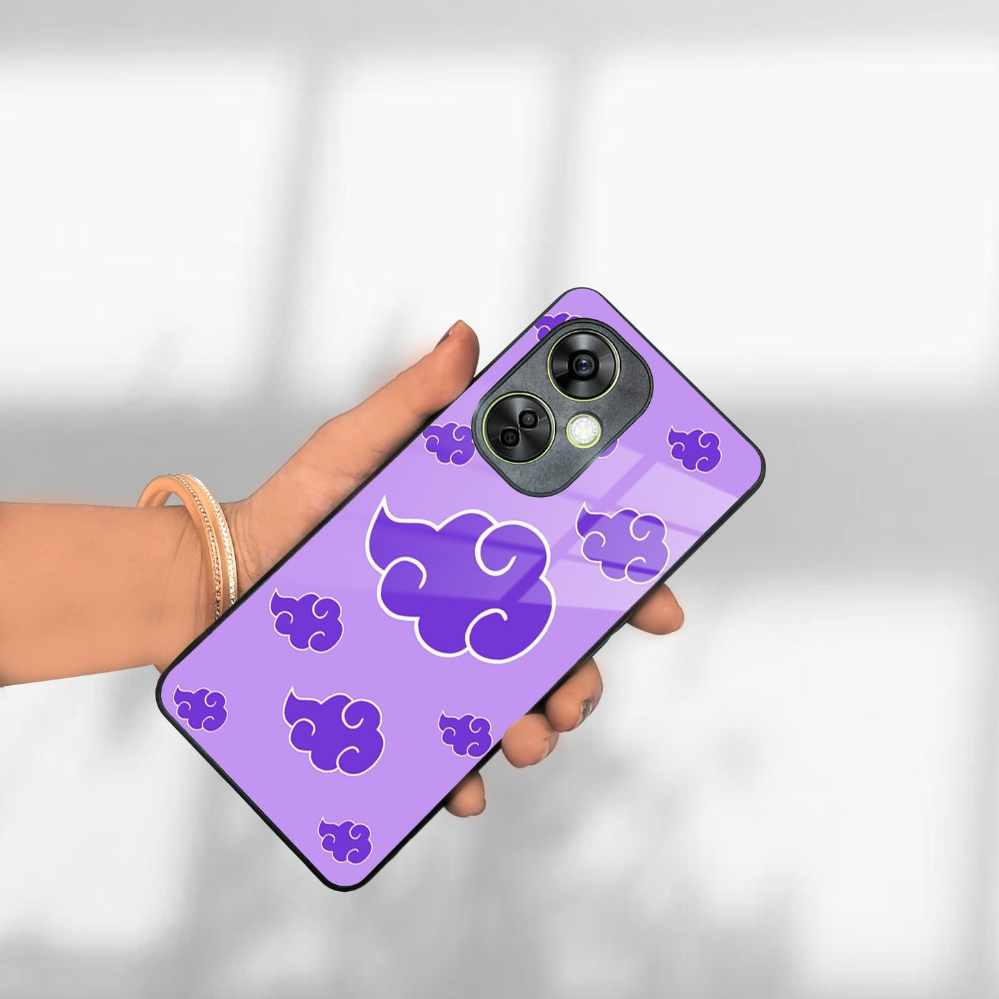 Purple Cloud Mobile Glass Phone Case For OnePlus