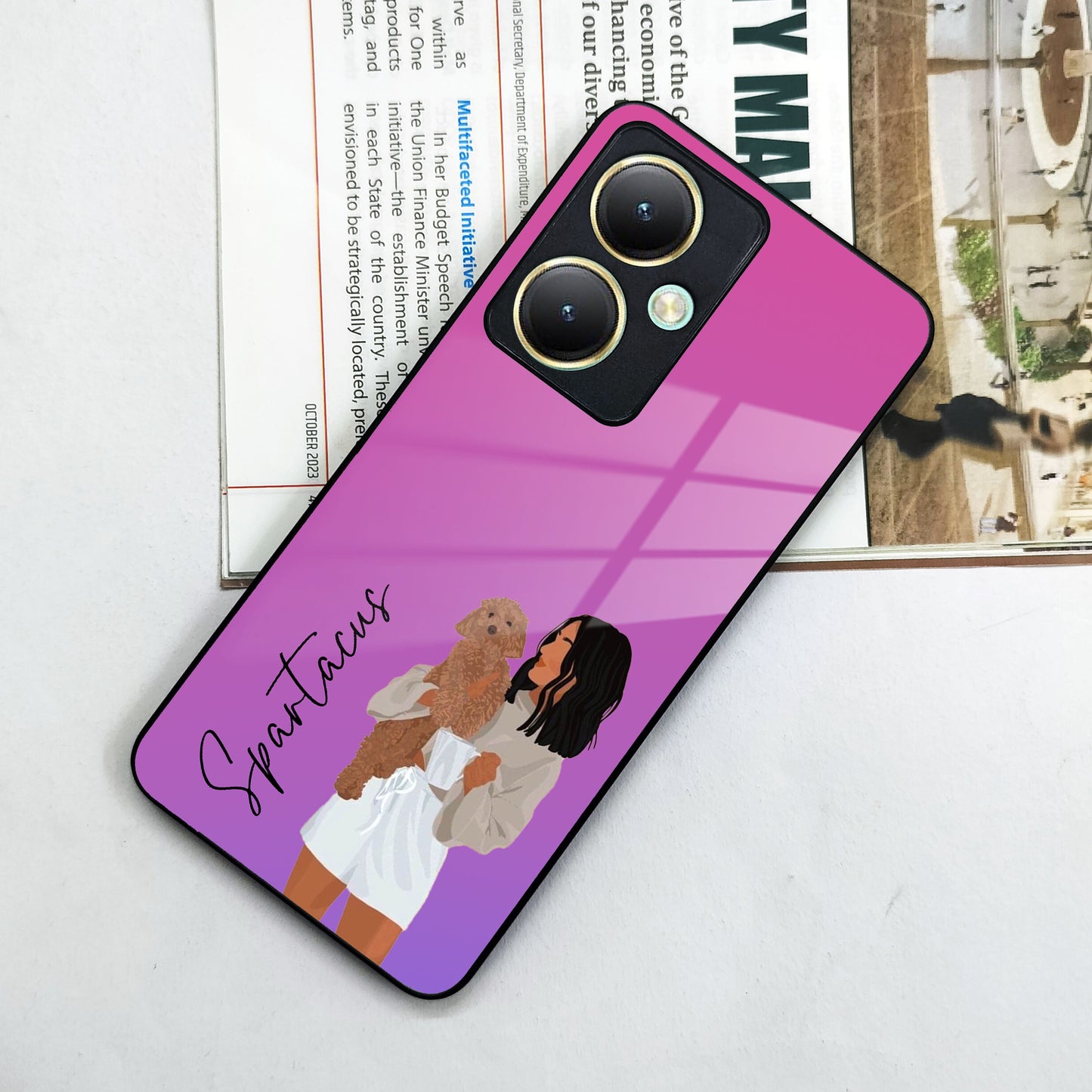 Customize Pet Name Glass Case For Vivo ShopOnCliQ