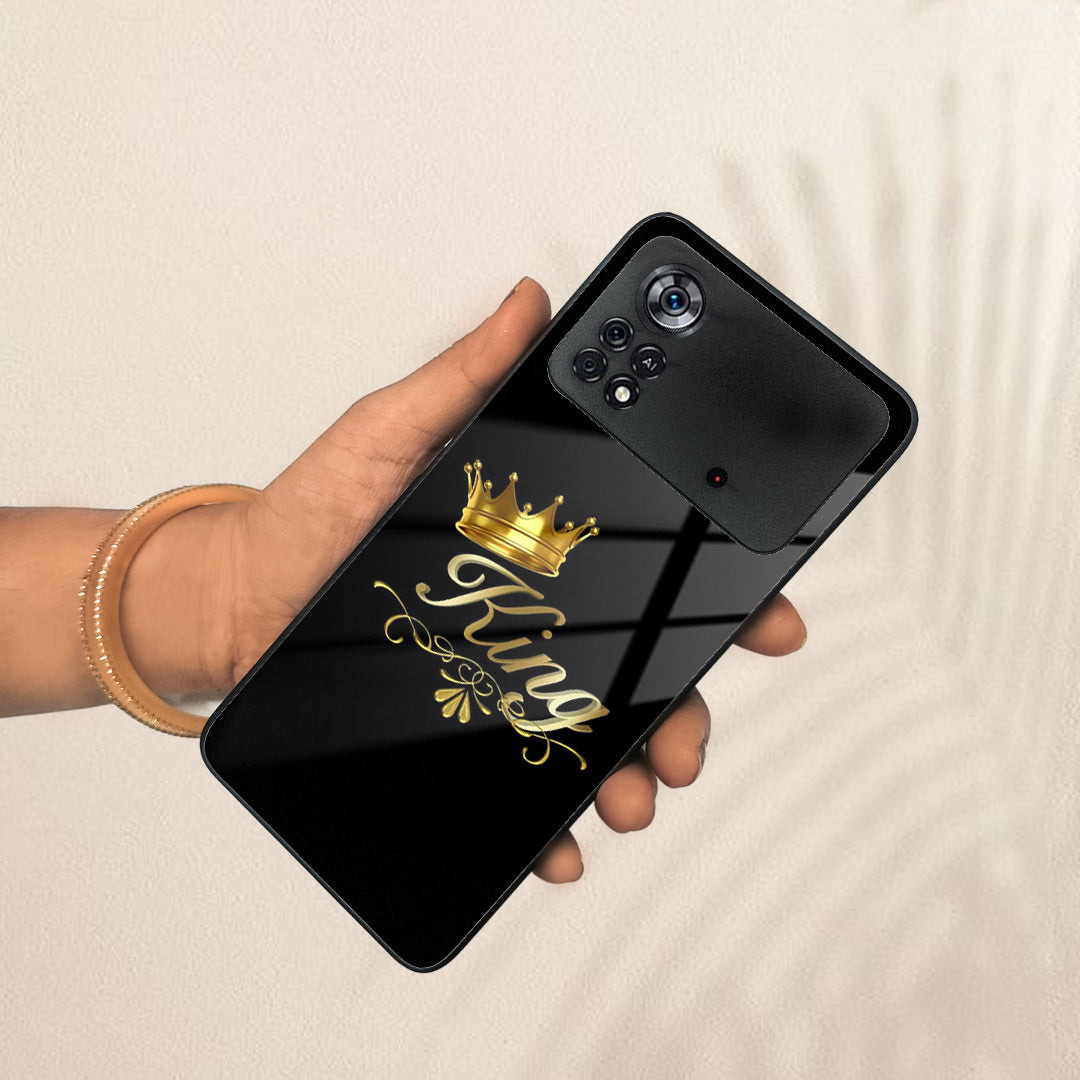 Cute King With Crown Glass Case For Poco - ShopOnCliQ