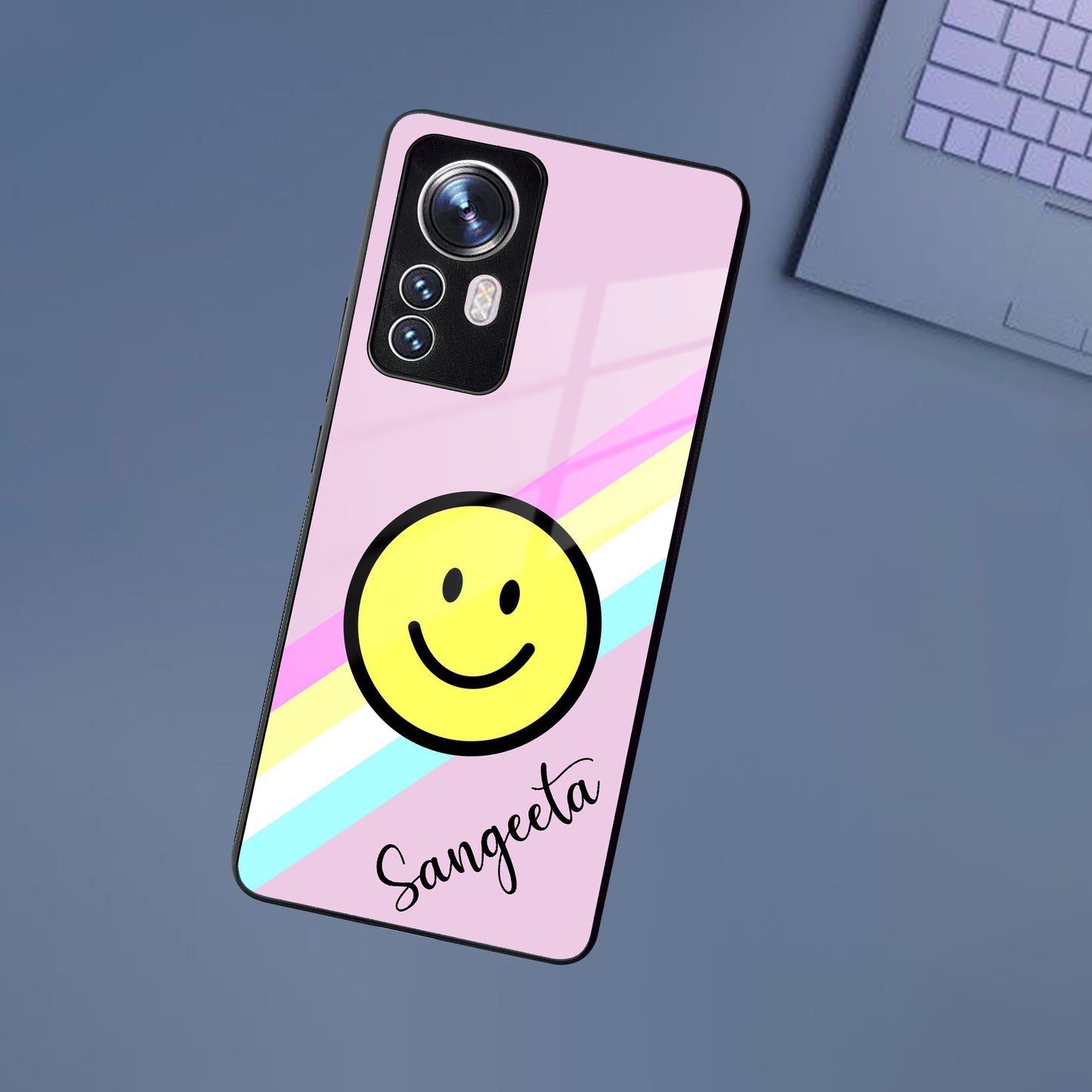 Smiley Glass Case Cover For Redmi/Xiaomi