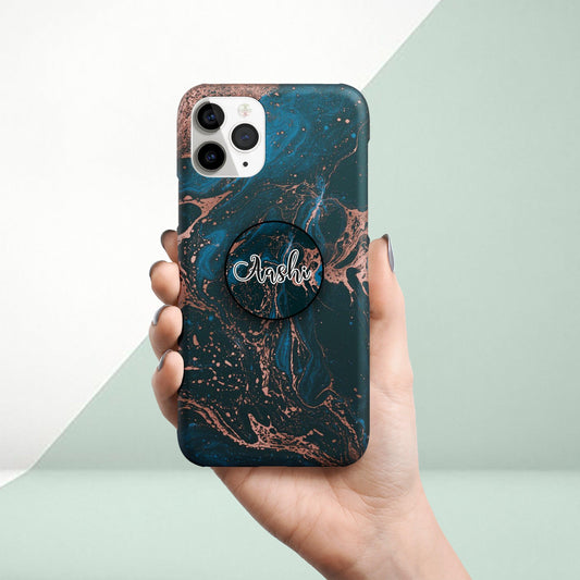 Dark Blue Marble Print Phone Case Cover For Oppo ShopOnCliQ