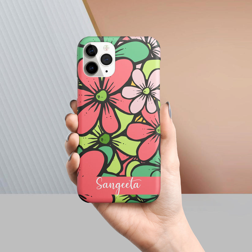 Floral Vibrant Slim Phone Case Cover For Oppo