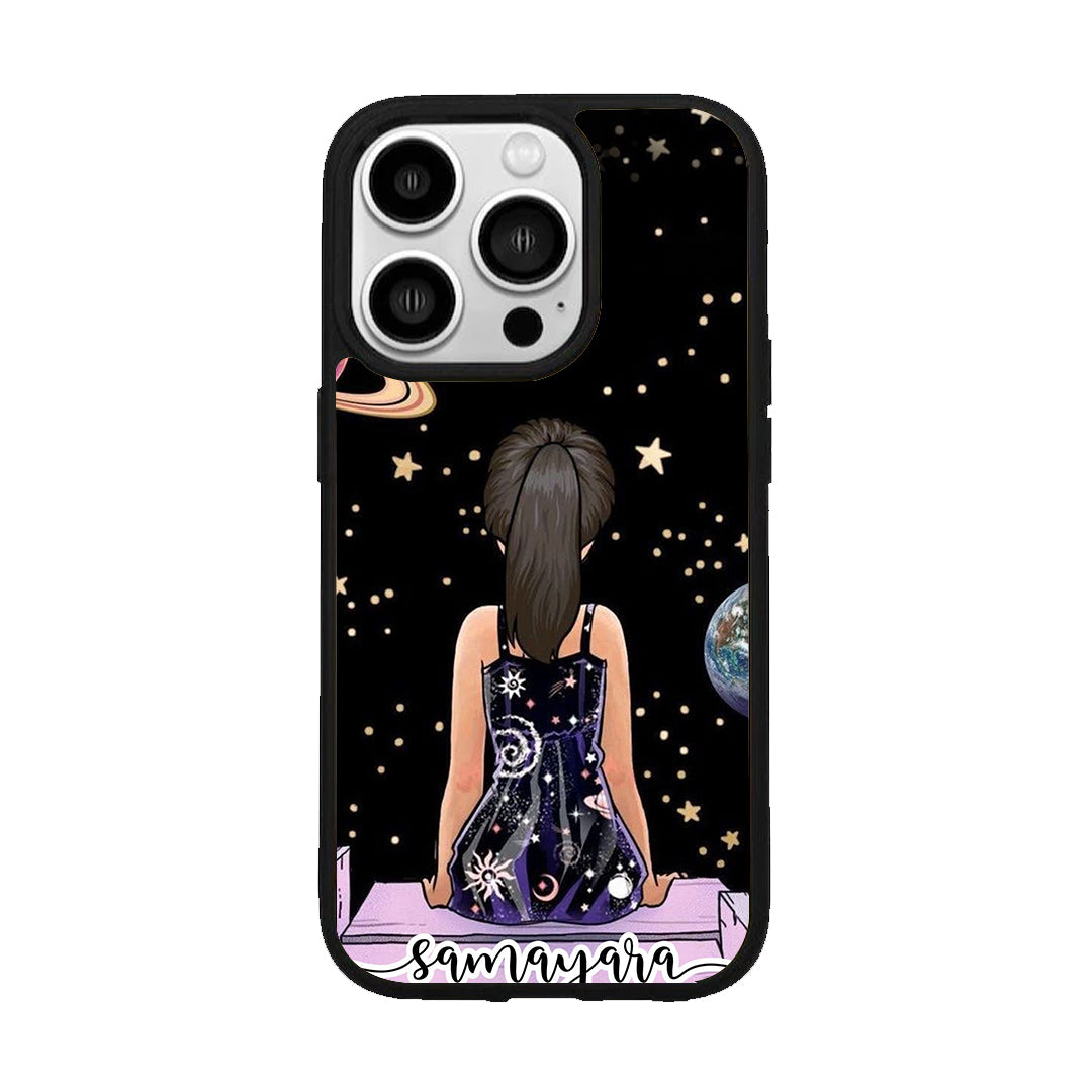 Girl In Universe Customised Glossy Metal Case Cover For iPhone - ShopOnCliQ