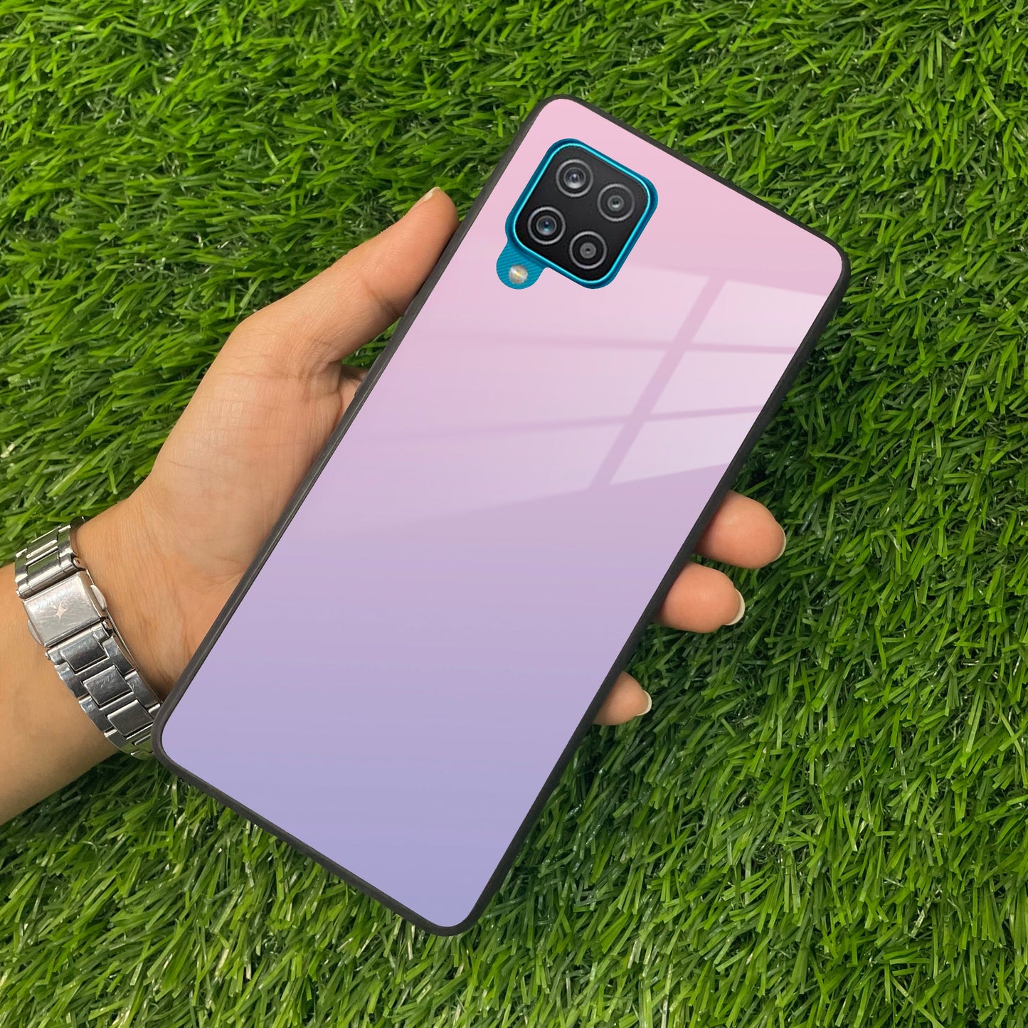 Pink Gradient Glass Case Cover For Samsung