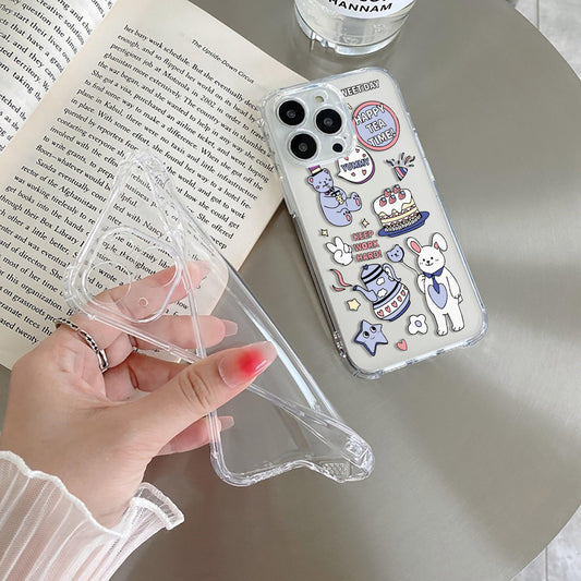 Happy Tea Time Transparent Silicon Case For Vivo - ShopOnCliQ