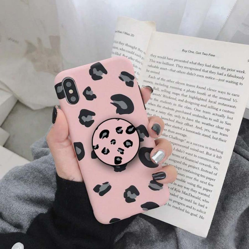 Leopard Design Slim Phone Case Cover Color Pink For Poco