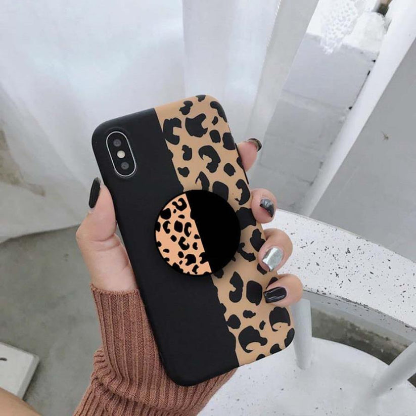 Leopard Design Slim Phone Case Cover Color Black For Poco