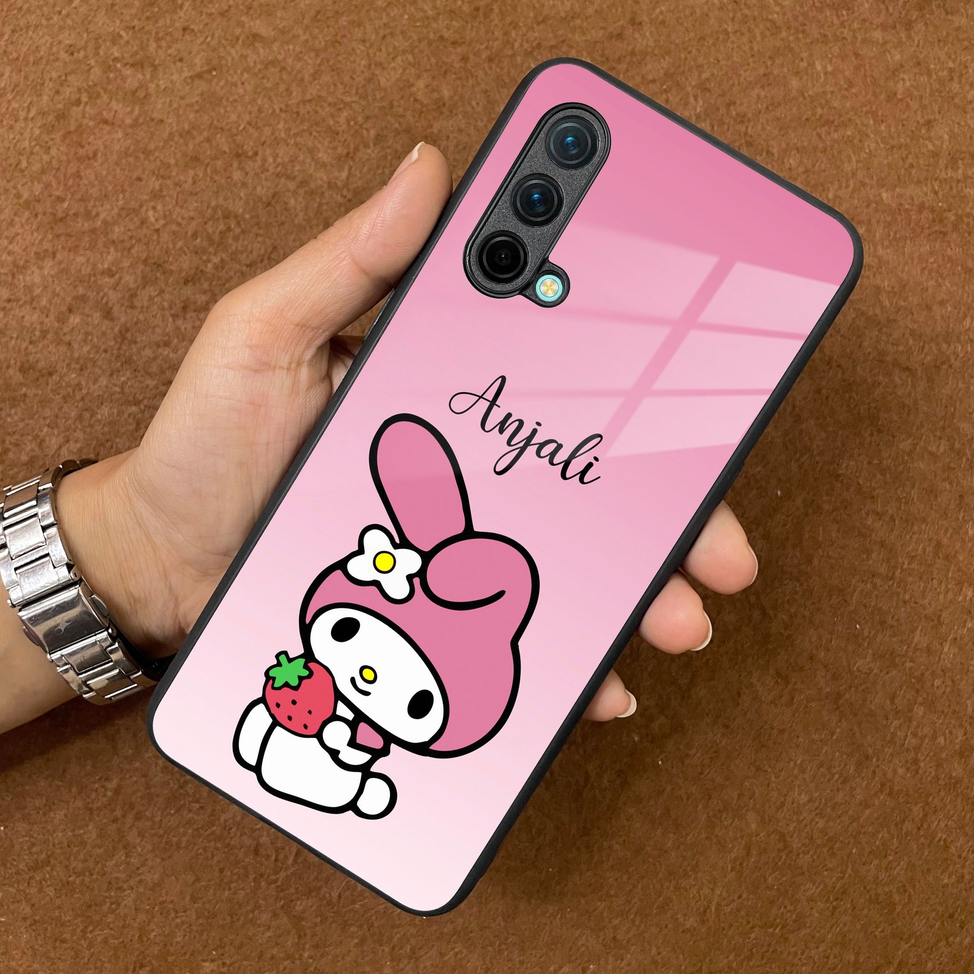 Pink Bunny Glass Case Cover For OnePlus ShopOnCliQ