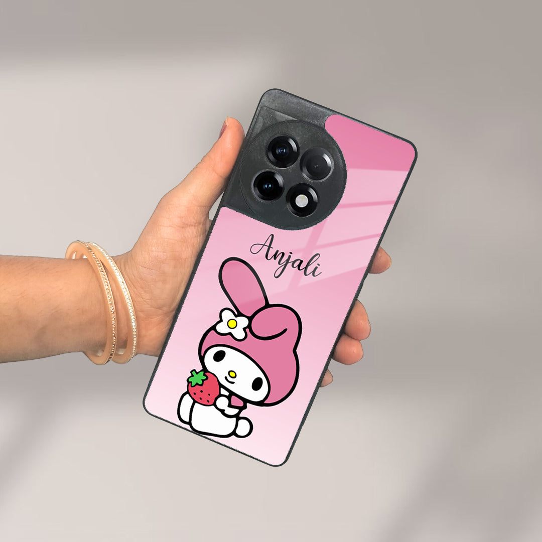 Pink Bunny Glass Case Cover For OnePlus ShopOnCliQ